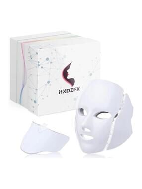 HXDZFX LED Facial Light Therapy Mask - White